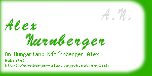 alex nurnberger business card
